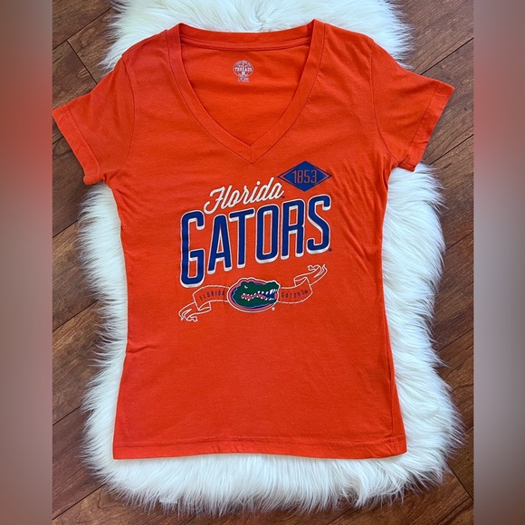 Florida GATORS Orange V-Neck Short Sleeve T-Shirt by Rivalry Threads-Size M - Picture 7 of 7